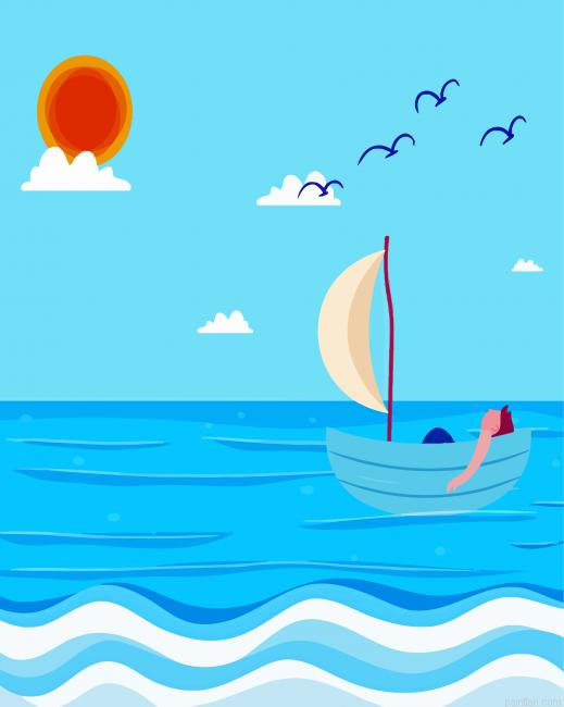 Sea Man Floating Paint By Numbers.png