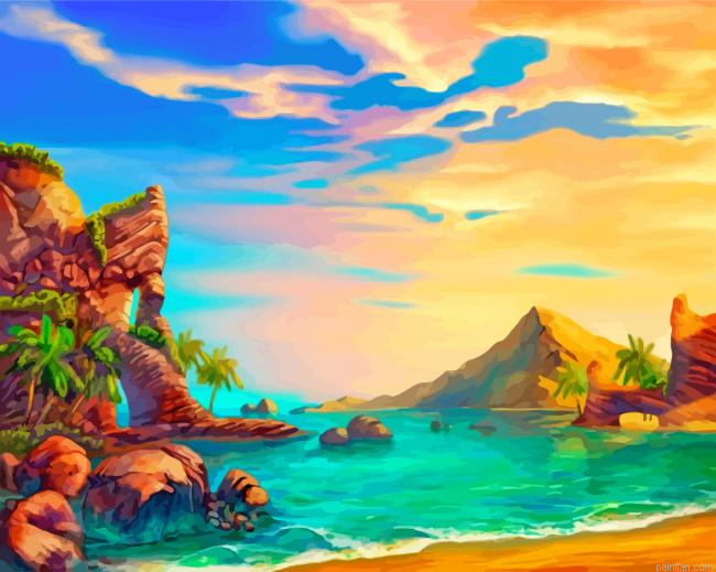 Seascape Island Paint By Number.png