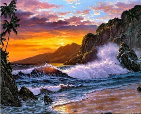Seascape Sunset Paint By Numbers.png