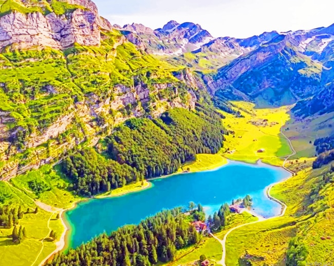 Seealpsee Lake Switzerland New Paint By Numbers.png