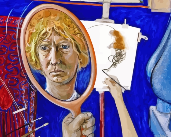 Self Portrait In Studio Paint By Numbers.png