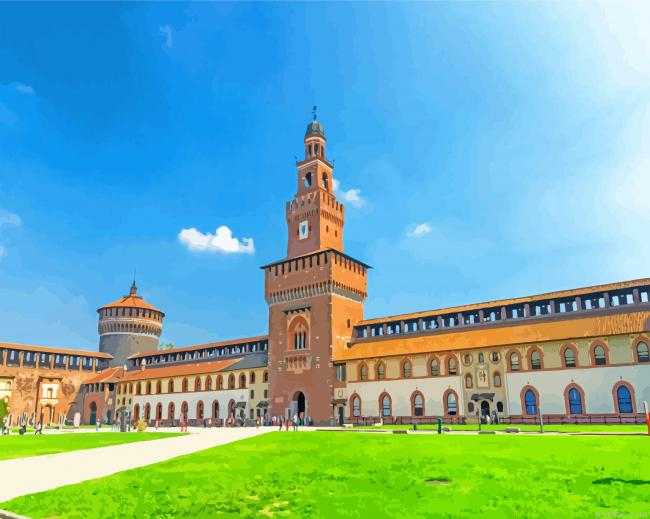 Sforzers Castle Milan Paint By Number.png