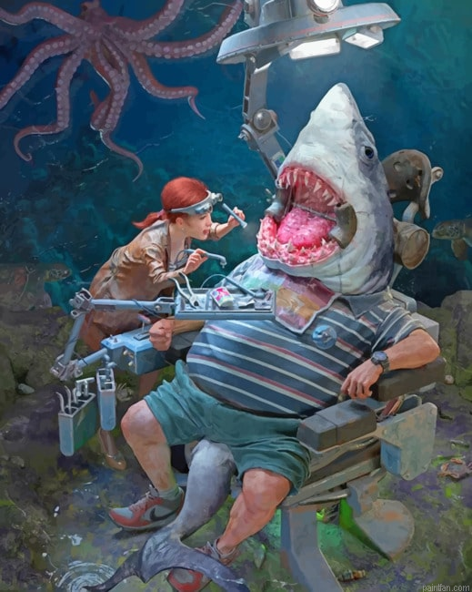Shark At The Dentist New Paint By Numbers.png