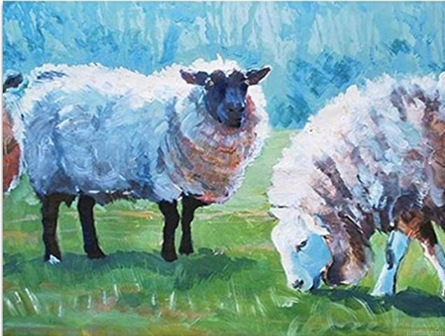 Sheep Graze Paint By Numbers.png