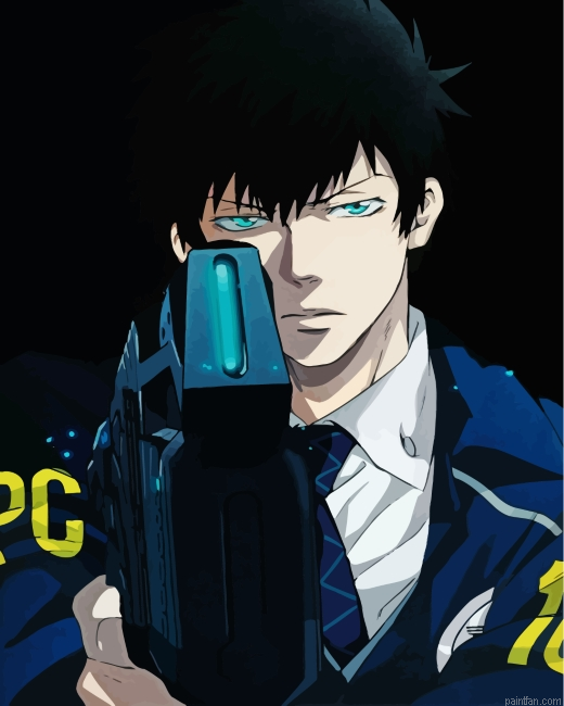 Shinya Kogami Policeman Paint By Number.png