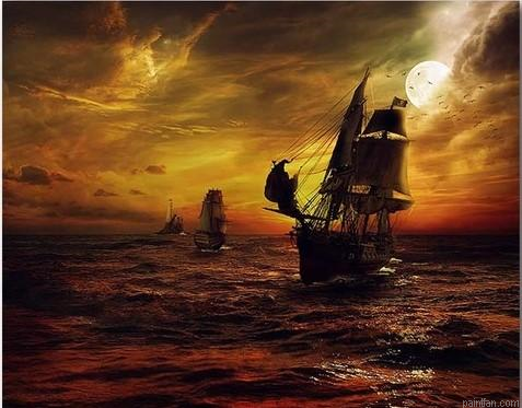 Ship Seascape Paint By Numbers.png