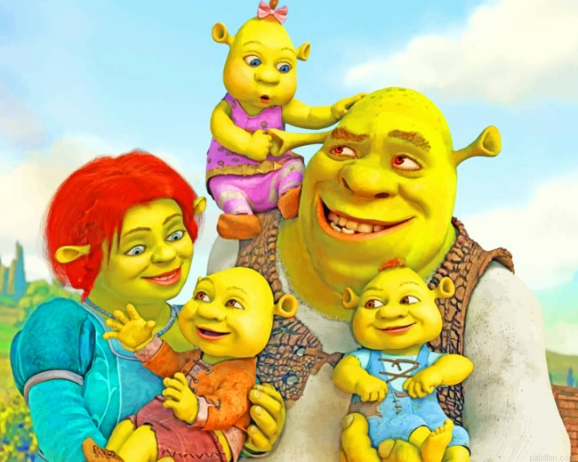 Shrek And His Family Paint By Number.png