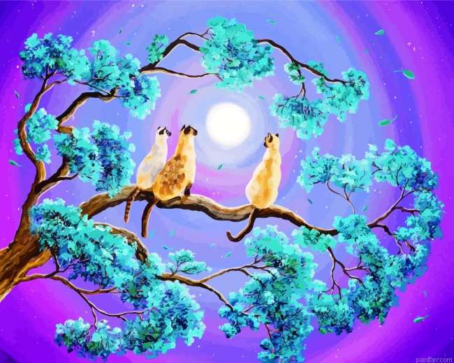 Siamese Cats In Moonlight Paint By Number.png