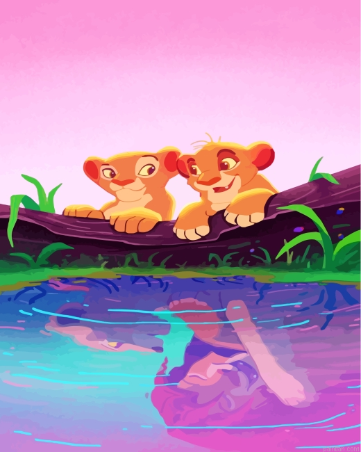 Simba And Nala Paint By Number.png