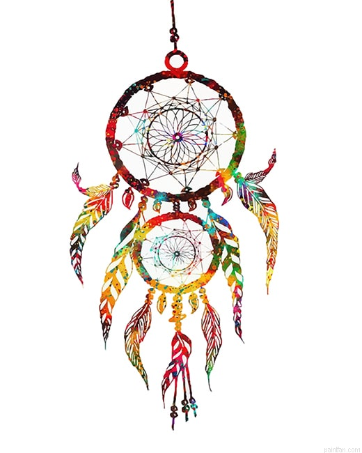 Simple Colorful Dream Catcher New Paint By Numbers.png