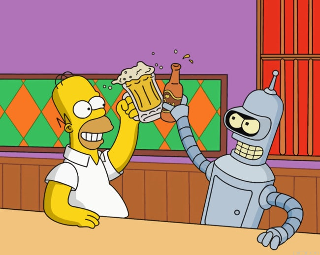 Simpson Homer And Bender Paint By Number.png