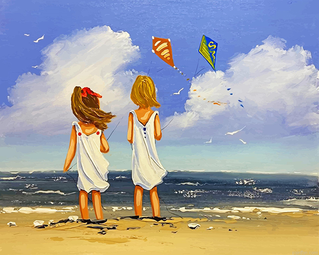 Sisters Enjoying Their Time Paint By Numbers.png
