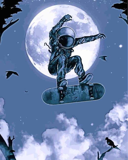 Skater Astronaut Paint By Number.png