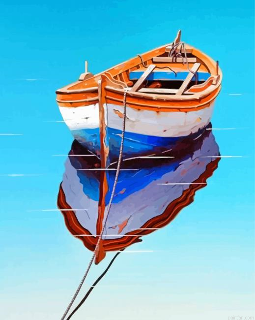 Skiff Water Reflection Paint By Numbers.png