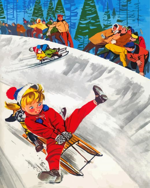 Skiing Time Paint By Number.png