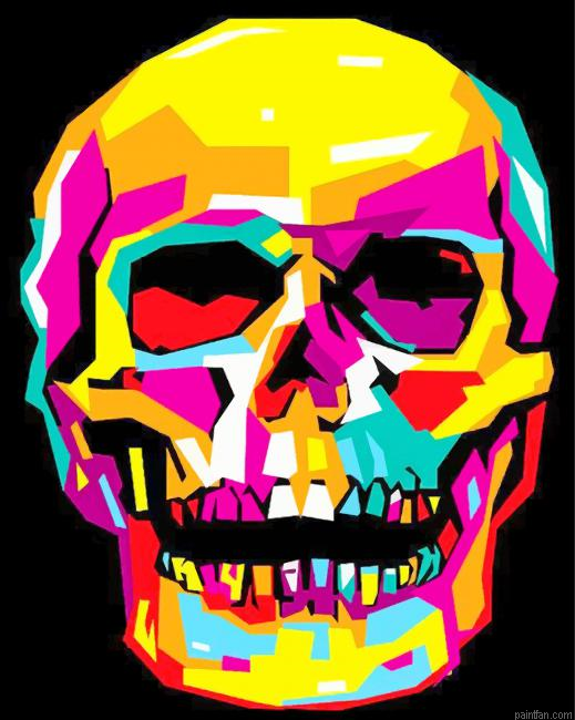 Skull Pop Art Paint By Number.png