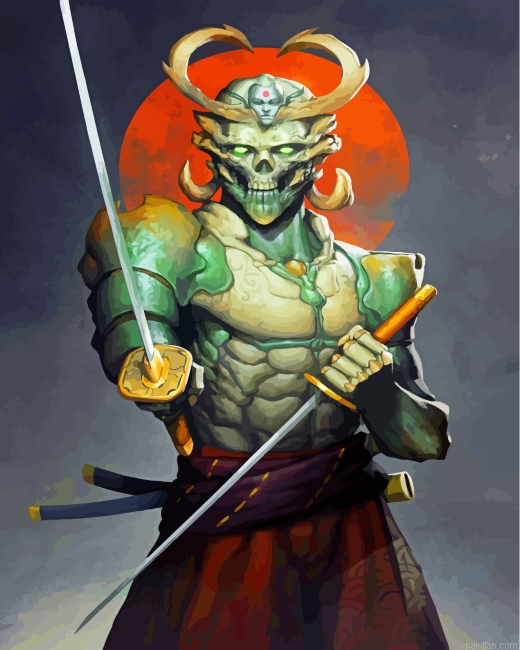 Skull Samurai Paint By Number.png