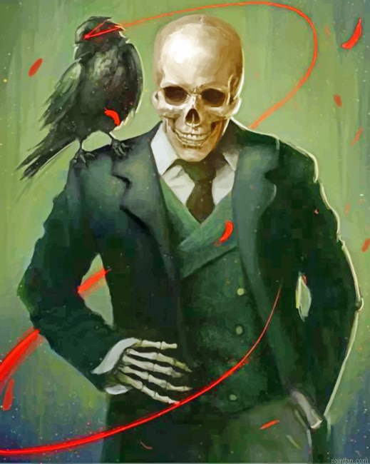 Skull Wearing A Suit New Paint By Numbers.png
