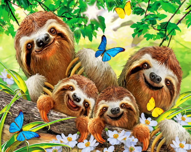 Sloths Family Paint By Number.png