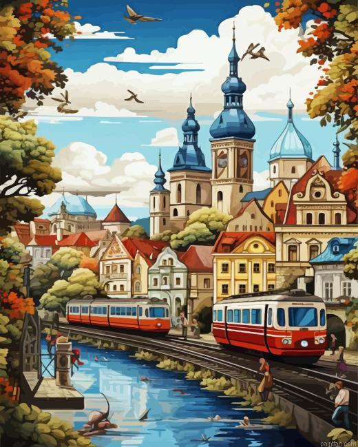 Slovakia Kosice City Paint By Numbers.png