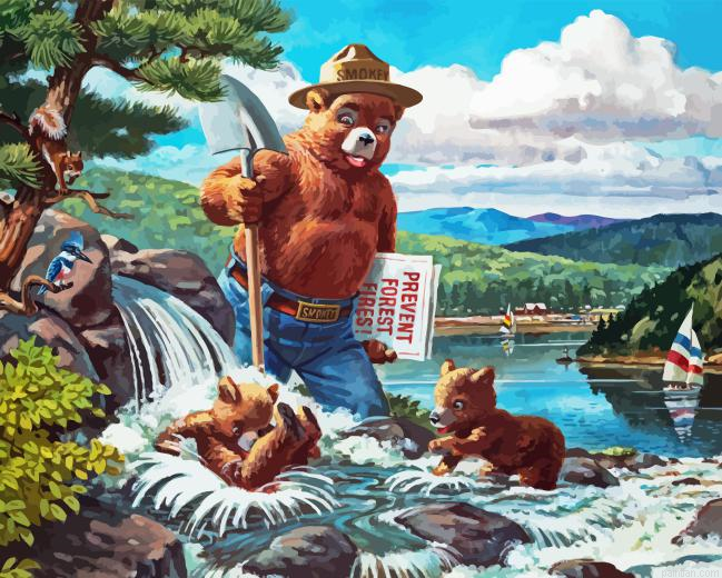 Smokey Bear Paint By Numbers.png