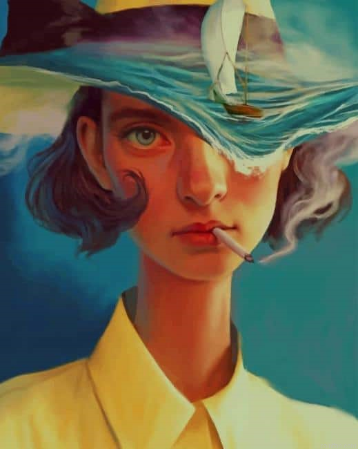 Smoking Girl Art New Paint By Numbers.png