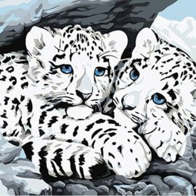 Snow Leopard Cubs Paint By Numbers.png