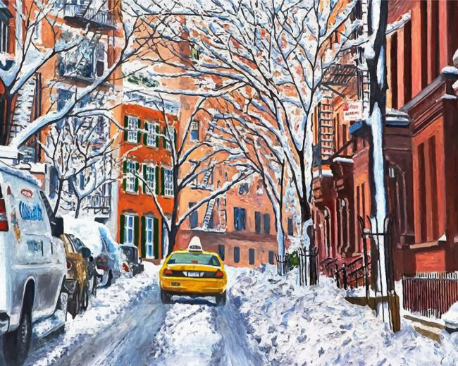 Snow New York City Paint By Number.png