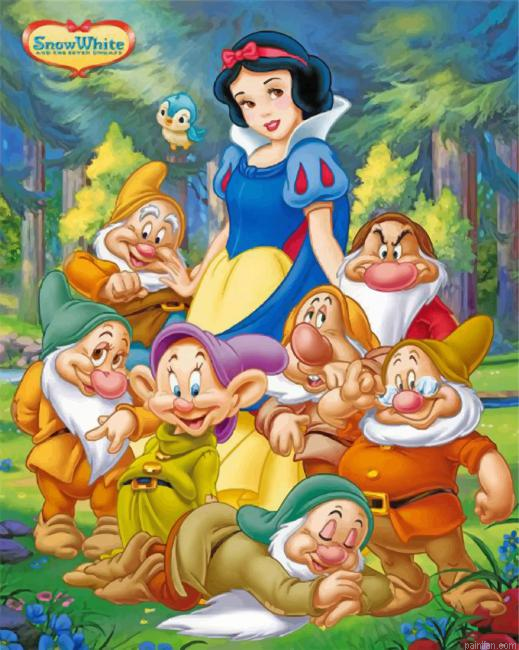 Snow White And Dwarfs Paint By Numbers.png