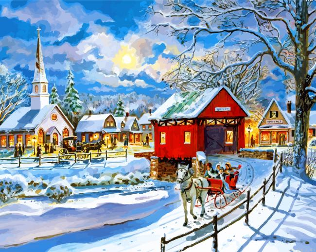 Snow Winter Country Paint By Number.png