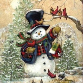Snowman And Cardinal Paint By Numbers.png