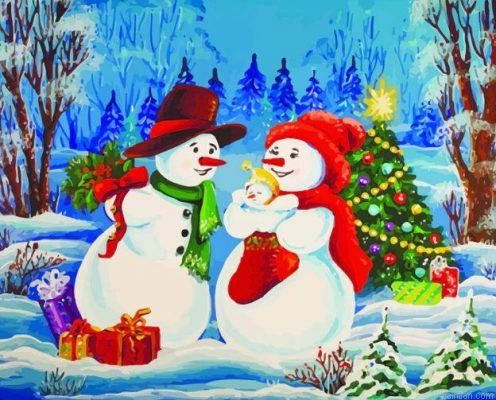 Snowman Family Paint By Numbers.png