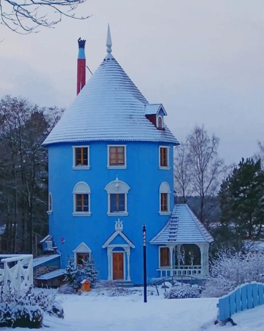 Snowy Moomin World Finland Paint By Number.png
