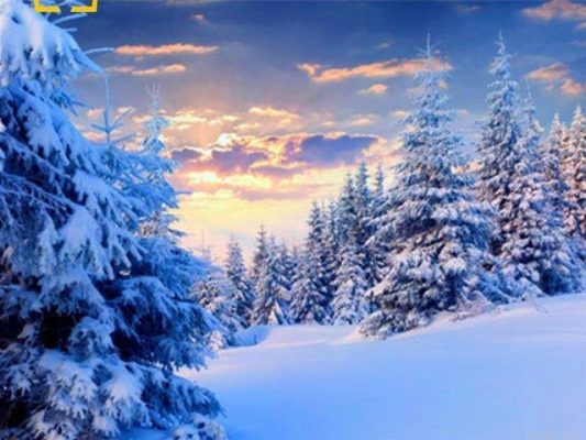 Snowy Mountain Paint By Numbers.png