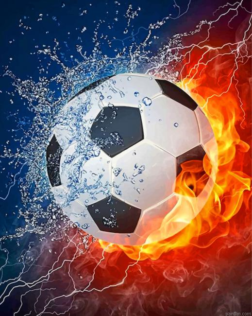 Soccer Ball On Fire Paint By Number.png