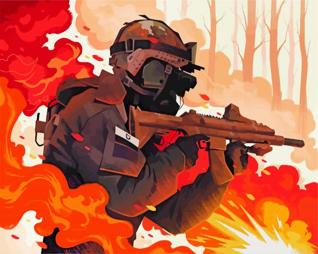 Soldier In War Paint By Number.png