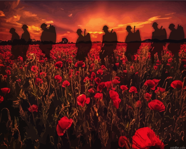 Soldiers Poppy Field Paint By Number.png