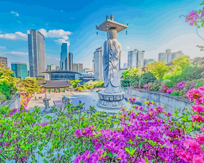 South Korea Bongeunsa Paint By Number.png
