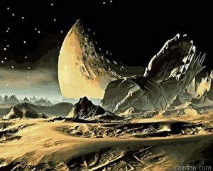 Spaceship In Mars Paint By Numbers.png