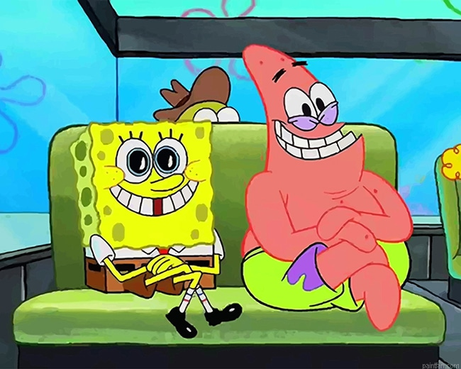 Spongebob Squarepants And His Friend New Paint By Numbers.png