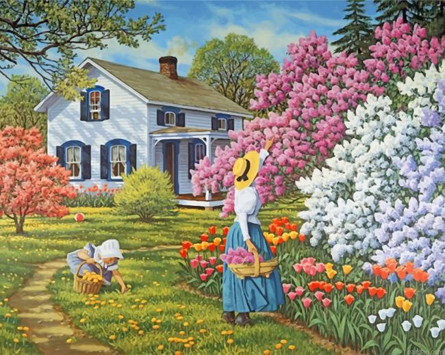 Spring Country Life Paint By Number.png