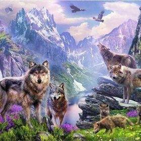 Spring Wolves Paint By Numbers.png
