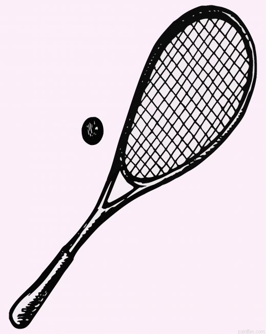 Squash Racquet And Ball Paint By Numbers.png
