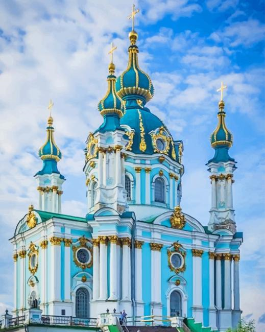 St Andrews Church Kiev Ukraine Paint By Number.png