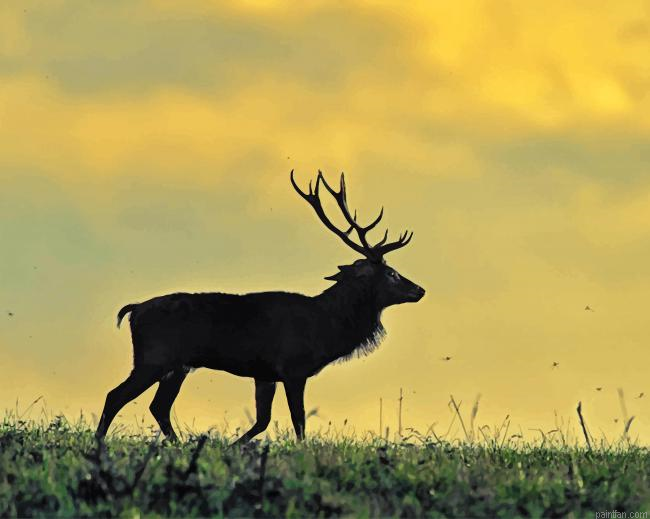 Stag Silhouette Paint By Number.png