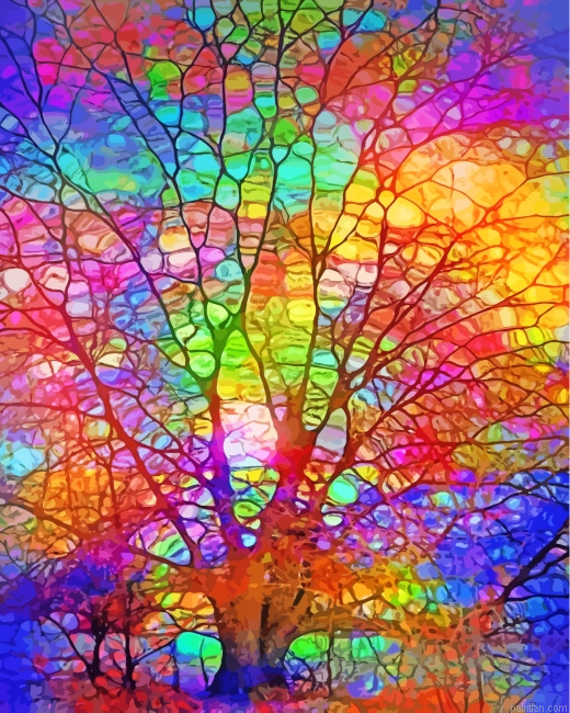 Stained Glass Colorful Tree Paint By Number.png