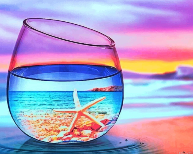 Starfish In A Glass Paint By Numbers.png
