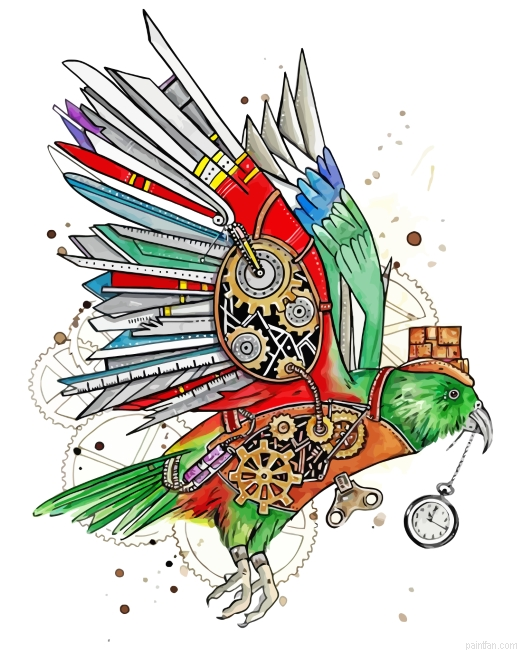 Steampunk Bird Paint By Number.png