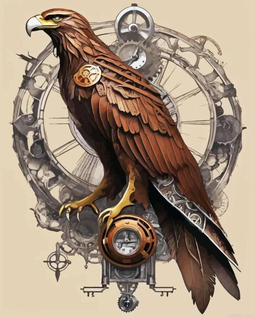 Steampunk Eagle Paint By Numbers.png