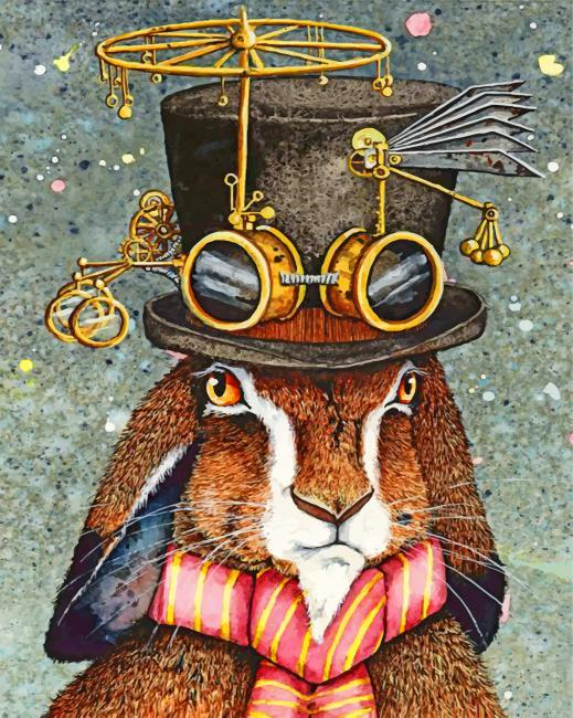 Steampunk Rabbit Paint By Number.png